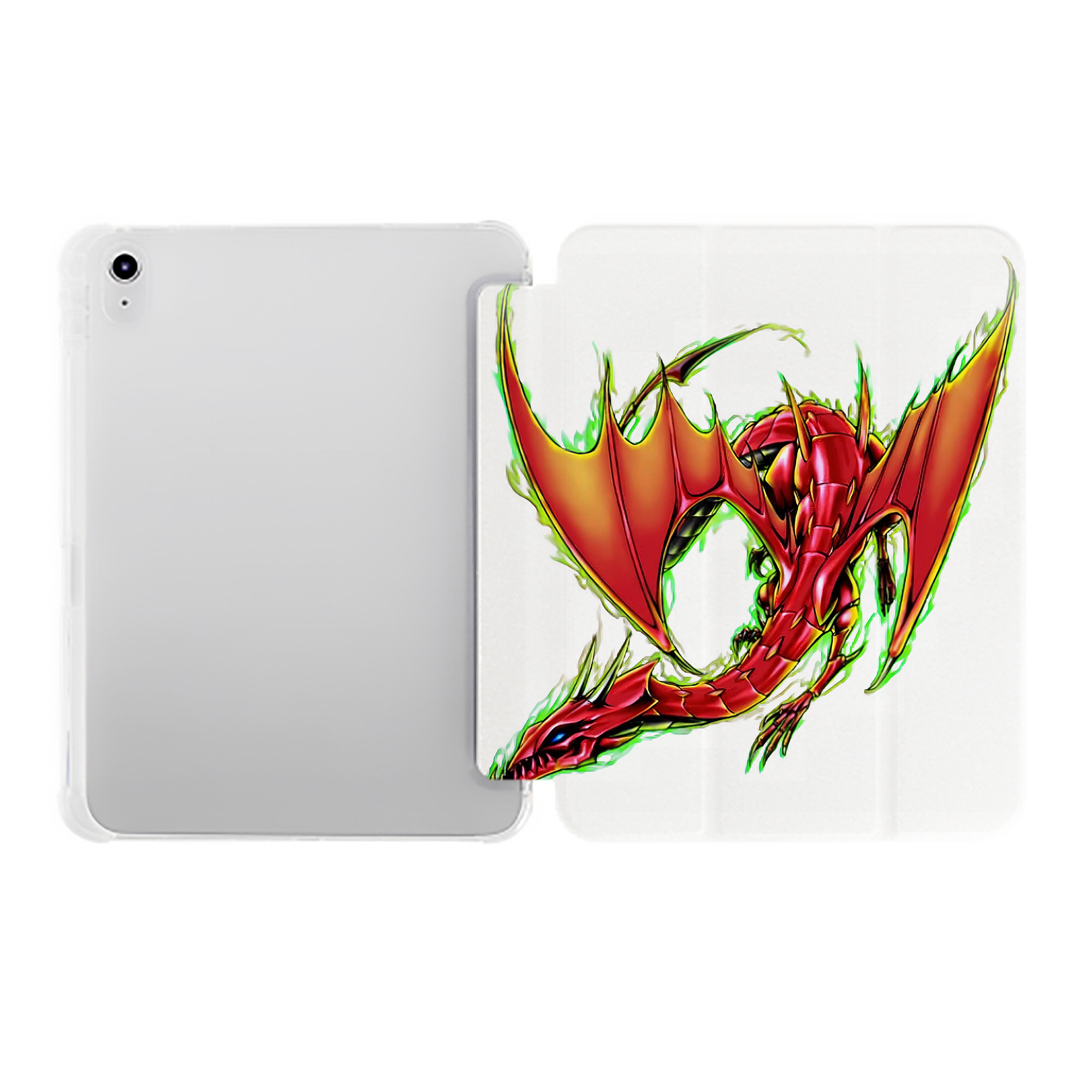 （画像用） 遊☆戯☆王 Yu-Gi-Oh! IPad ケース ペン収納付き 三つ折りスタンド PUレザー×シリコン 対応機種9.5/10.5/10.9インチ